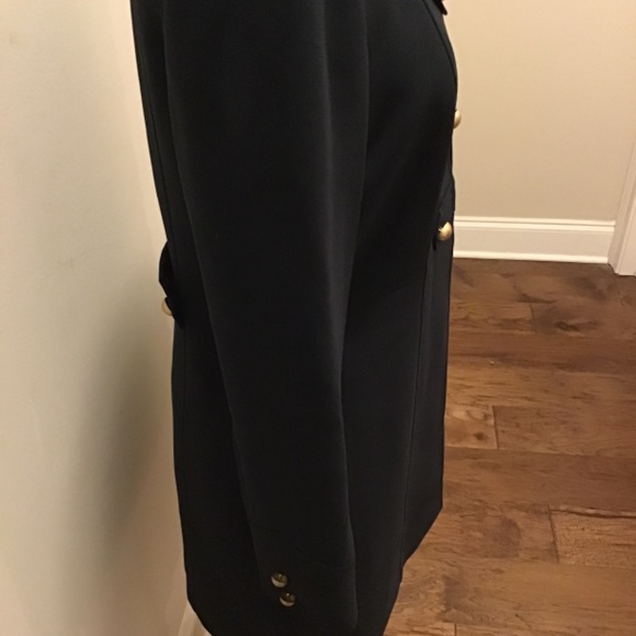 🔥🔥SALE! TAHARI, NAVY BLUE COAT DRESS, BRASS BUTTONS, GREAT CONDITION, 6P😎😎 - Picture 3 of 6
